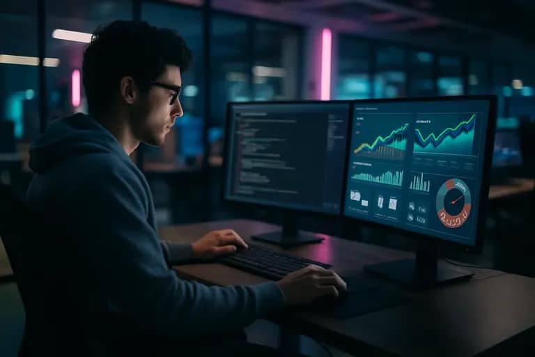 Financial filing review beside charts of online gambling platform activity