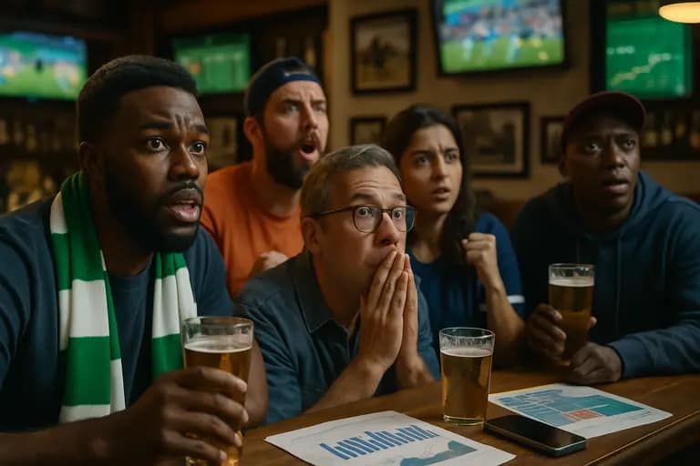 Sports analytics board comparing football and soccer betting markets