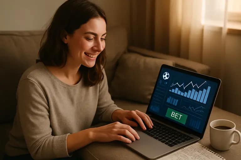 Person reviewing account controls on a mobile betting app